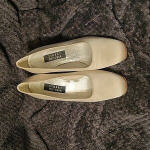 Stuart Weitzman White Satin Pumps